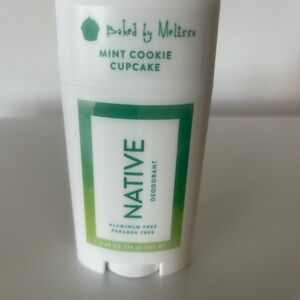 Native Mint Cookie Cupcake Deodorant with Green and White Design